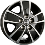 BORBET CWG Einteilig Black Polished 6.00&nbsp;x&nbsp;16&nbsp;ET&nbsp;68.00&nbsp;5x130.00